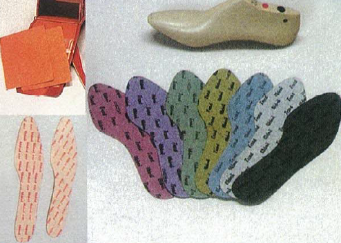 靴の中底材・靴の芯材として、パルプにラテックス樹脂を含浸させた擬革紙「ウェブロン」の販売を開始。
